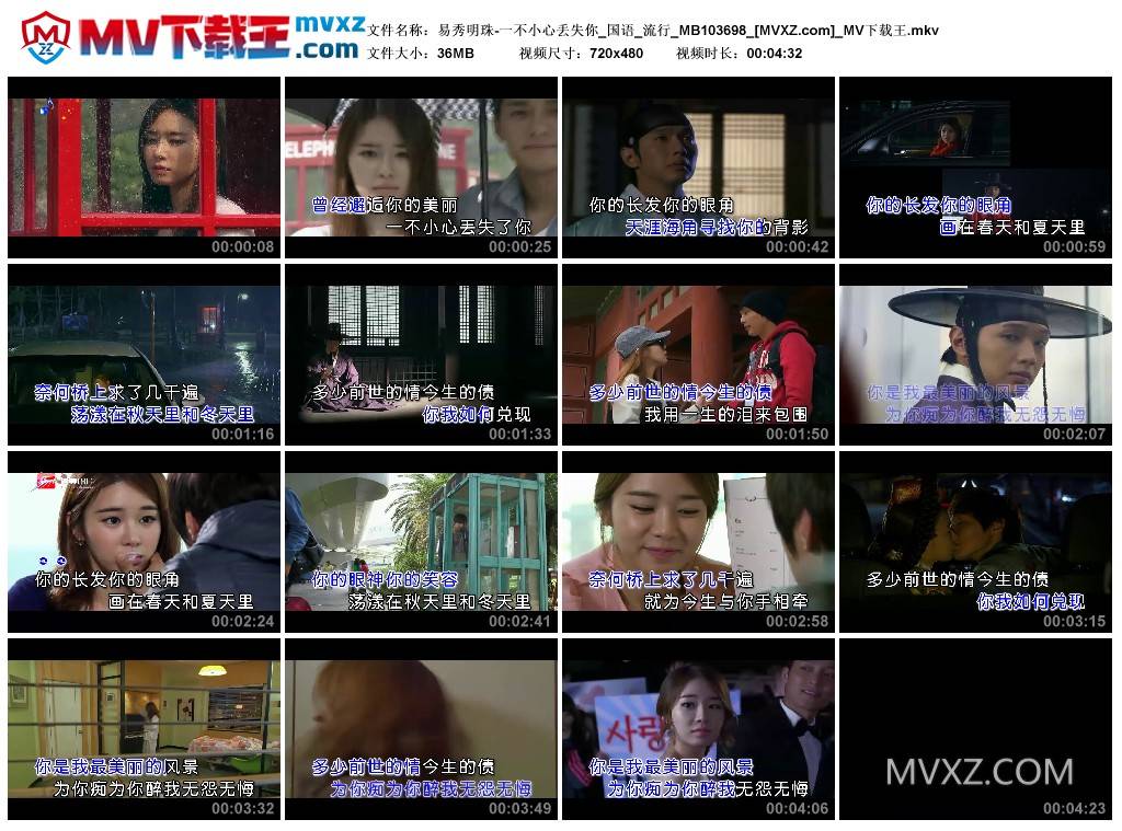 易秀明珠-一不小心丢失你_国语_流行_MB103698